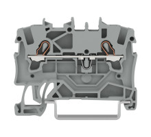 2-пров. проходная клемма,; 1.5 мм²; применима для Ex e II s; боковая и центральная маркировка; для DIN-rail 35 x 15 и 35 x 7.5; Push-in CAGE CLAMP®; 1,50 мм²; серый