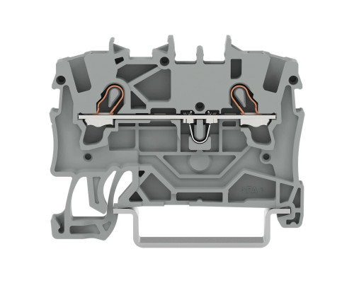 2-пров. проходная клемма,; 1.5 мм²; применима для Ex e II s; боковая и центральная маркировка; для DIN-rail 35 x 15 и 35 x 7.5; Push-in CAGE CLAMP®; 1,50 мм²; серый