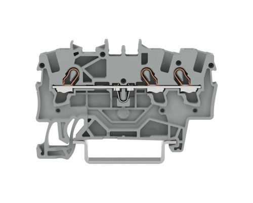 3-пров. проходная клемма,; 1.5 мм²; применима для Ex e II s; боковая и центральная маркировка; для DIN-rail 35 x 15 и 35 x 7.5; Push-in CAGE CLAMP®; 1,50 мм²; серый