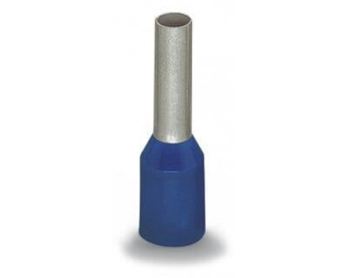 Ferrule; Sleeve for 2.5 mm² / AWG 14; insulated; electro-tin plated; electrolytic copper; gastight crimped; acc. to DIN 46228, Part 4/09.90; blue