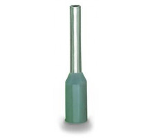 Ferrule; Sleeve for 0.75 mm² / 18 AWG; insulated; electro-tin plated; electrolytic copper; gastight crimped; acc. to DIN 46228, Part 4/09.90; gray