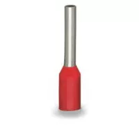 Ferrule; Sleeve for 1 mm² / AWG 18; insulated; electro-tin plated; electrolytic copper; gastight crimped; acc. to DIN 46228, Part 4/09.90; red