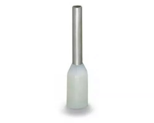 Ferrule; Sleeve for 0.5 mm² / 20 AWG; insulated; electro-tin plated; electrolytic copper; gastight crimped; acc. to DIN 46228, Part 4/09.90; white