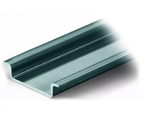Steel carrier rail; 35 x 7.5 mm; 1 mm thick; 2 m long; unslotted; according to EN 60715; silver-colored