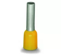Ferrule; Sleeve for 6 mm² / AWG 10; insulated; electro-tin plated; electrolytic copper; gastight crimped; acc. to DIN 46228, Part 4/09.90; yellow