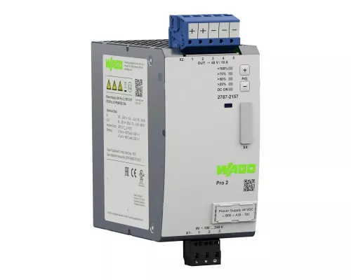 Power supply; Pro 2; 1-phase; 48 VDC output voltage; 10 A output current; TopBoost + PowerBoost; communication capability